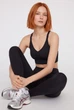 Топ спортивный H&M DryMove Seamless средней поддержки Черный S (1265871) - изображение 1