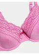 Бюстгальтер женский M&S Collection розовый plunge с формованной чашкой и кружевом 30E 65F (3228) - изображение 4