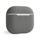 Силиконовый чехол для Apple AirPods 4 Slim с карабином серый Lavender Grey - изображение 2