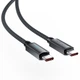 Кабель ACEFAST C19-03 Type-C to Type-C 60W 1.2m Nylon Braid Aluminum Alloy connectors Black (6974316284475) - изображение 3