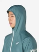 Спортивная ветровка мужская ASICS Icon Jacket 2011D456-403 L Бирюзовая (4573690000613) - изображение 5