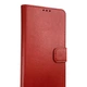 Чехол-книжка для Xiaomi Poco F7 красная (натуральная кожа, магнитный хлястик, подставка) - изображение 3
