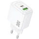 СЗУ Hoco CS55A Surplus PD30W+QC3.0 (1USB-A/1C) White - зображення 1