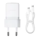 СЗУ Baseus Palm Fast Charger 30W (1USB-C) + кабель Type-C to Type-C (P10111605113-01) Moon White - зображення 1