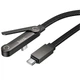 Дата кабель Hoco U150 Exquisite side plug and stand Type-C to Type-C 60W (1.2m) Black - изображение 4