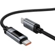 Дата кабель Hoco U148 Lord with display Type-C to Type-C 240W (1.2m) Black - зображення 3