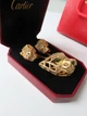 Сережки Cartier золотисті Картьє Голова пантери (211) - зображення 7