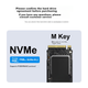 Корпус для SSD-накопичувача MAIWO K1742P M.2 NVMe, портативний корпус для жорсткого диска 10 Гбіт/с, інтерфейс Type-C, сумісний з ноутбуками та телефонами, зовнішній корпус для SSD на 16 ГБ, повністю алюмінієвий корпус - зображення 9