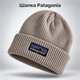 Зимняя мужская шапка Patagonia для зимы, теплая вязаная шапка Патагония с нашивкой, универсальный размер One Size AGE-01 бежевый цвет - изображение 1