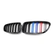 Ніздрі решітки радіатора переднього бампера BMW 5 series F10/F11/F18 2010-2017 Black 2BAR colour - зображення 4