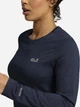 Спортивная кофта женская Jack Wolfskin Trail Ls W A66366-C0412 S Синяя (4064886762410) - изображение 4