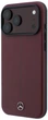 Чохол для смартфона Apple iPhone 17 Pro / 18 Pro Mercedes Leather Semi Wrap Iconic Line MagSafe Burgundy (Mer008834) - зображення 2