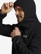 Куртка демисезонная с капюшоном мужская Jack Wolfskin Wild Winds Hooded Jkt M A66308_6000 S Черная (4064886754705) - изображение 6