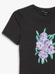 Укорочена футболка Monki 1137807001c72 XS чорна (100017470) - зображення 2