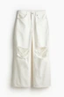 Широкие джинсы H&M 1240845001c26 32 молочные (100017313) - изображение 5