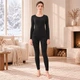 Комплект женского термобелья Lesko 8099 Black 3XL антибактериальный мягкий эластичный - изображение 1