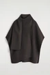 Жіноча кейп накидка з шарфом COS double-faced wool scarf cape ONE SIZE Темний коричневий - изображение 5
