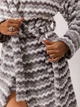 Халат женский из велсофту теплый с капюшоном зимний BARWA garments 0227/1 XL Серый (2110022714101) - изображение 5
