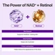 Крем Numbuzin No.9 NAD+ Retinol Volumetox Eye Cream 10 мл для шкіри навколо очей Нумбузін з NAD+, ретинолом та 50 пептидами від зморщок, для пружності та зволоження - зображення 3