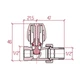 Кран радіаторний Icma 1/2" прямої №813 - зображення 6