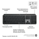 Клавіатура Logitech MX Keys S для MAC Bluetooth/Wireless UA Space Grey (920-011637) - изображение 3