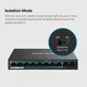 Комутатор Mercusys MS110P 10-портовий 10/100 Мбіт/с ( 8 портів PoE +) , 2xLAN 10/100Mbit, метал - изображение 7