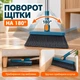 Набір для прибирання підлоги зі щіткою та складним совком, довгі металеві ручки, поворот щітки 180°, темно-синій - изображение 3