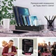 Универсальная зарядная станция Timstool - Быстрое зарядное устройство для телефонов на 6 USB - Зарядное для нескольких гаджетов - Мульти зарядка к телефону - Умная зарядная док станция органайзер SG0106Q-UA-BK - изображение 7