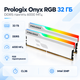 Оперативная память Prologix Onyx RGB 32 ГБ 2x16 ГБ DDR5 6000 МГц CL36 White (PRO32GB6000YWR5K) - изображение 1