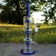 Стеклянный бонг для курения Triple Tree 35 см Blue с 3 перколяторами - изображение 2