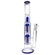 Стеклянный бонг для курения Pushka bomba 38 см Blue с 2 tree перколяторами - изображение 1