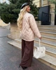 Жіноча демісезонна стьобана куртка подовженого крою з трикотажною планкою та кишенями ELFBERG RE-172 58-60 Бежевий (2000001165645) - зображення 3