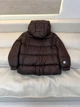 Женская пуховая куртка Max Mara коричневая с капюшоном зимняя, L - изображение 3