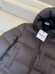 Женская пуховая куртка Max Mara темно-серая с капюшоном зимняя, M - изображение 5