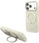 Etui do smartfona Apple iPhone 17 Pro / 18 Pro Guess Ring Stand 360 Grained Classic Logo MagSafe Beige (GUE005667) - obraz 1