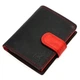 Чоловічий шкіряний гаманець Money Kepper SN5601B RFID Чорний + червоний - изображение 5