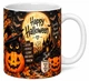 Чашка на Хелловін Halloween 330 мл Chaban_Souvenir — керамічна кружка з принтом відьма, гарбуз, привид, подарунок дівчині та хлопцю WH040 - зображення 1