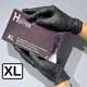 Рукавички нітрилові Hoffen чорного кольору, розмір XL, 100 шт. - зображення 1