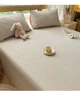 Простыня Wuyinliangpin из хлопка 120x230 см, кофейная - изображение 2