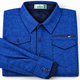 Чоловіча утеплена сорочка Gold Golf Man із термофлісом,6XL, Синій - зображення 4