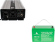 UPS AZO Digital UPS-4000SR Sinus 2000W/4000VA + akumulator LiFePO4 12V 100Ah (AZO00D1376) - obraz 1
