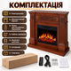Електрокамін для дому ArtiFlame Toscana 1800 Вт дуб електрокамін з порталом пристінний з ефектом живого полум'я звук горіння вогню камін електричний портал МДФ 107х93х37 см - зображення 4