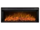 Електрокамін лінійний ArtiFlame 109 см 1600 Вт електрокамін 3d вбудований з ефектом живого полум'я 5 кольорів полум'я і підсвітки полін звук вогню камін електричний декоративний до 30 м2 пульт таймер - зображення 6