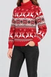 Свитер женский новогодний под красный горло с рисунком кофта. L-XL (407770) - изображение 3