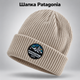 Зимняя мужская шапка Patagonia для зимы, теплая вязаная шапка Патагония с круглой нашивкой, универсальный размер One Size бежевый цвет AGU-0 - изображение 1