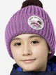 Детская зимняя шапка-бини Jack Wolfskin Pompom Badge Beanie K 1911751_H0133 M 51-53 Фиолетовая (4064886746328) - изображение 1