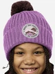 Детская зимняя шапка-бини Jack Wolfskin Pompom Badge Beanie K 1911751_H0133 S 49-50 Фиолетовая (4064886746090) - изображение 2
