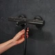 Змішувач для ванни Hansgrohe Ecostat Fine Brushed Black Chrome з термостатом (13325340) - изображение 3