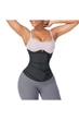 Черный женский корректирующий корсет Waist Sculpt с латексными вставками и двойной фиксацией — German Volf. German Volf MT210298-BK1 XXXL 1298321 - изображение 3