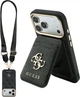 Etui na smartfon Apple iPhone 18 Pro Max/17 Pro Max Guess 4G z portfelem i smyczą Magsafe Black (GUBPHUP18XP4SM44CK) - obraz 1